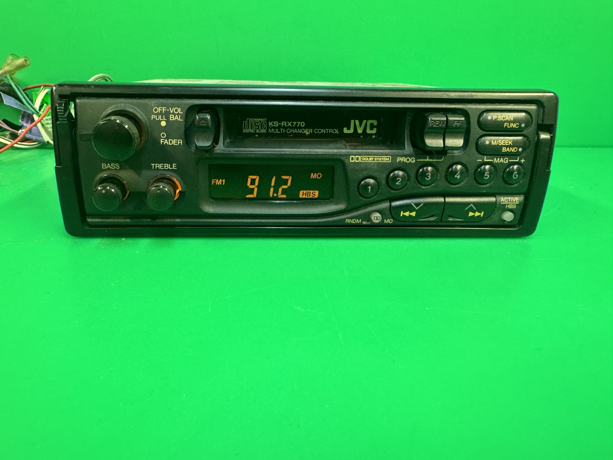 Old Classic Jvc Car Radio Cassette Player Model Rx770 Vintage Pull Out Type Cd Control
