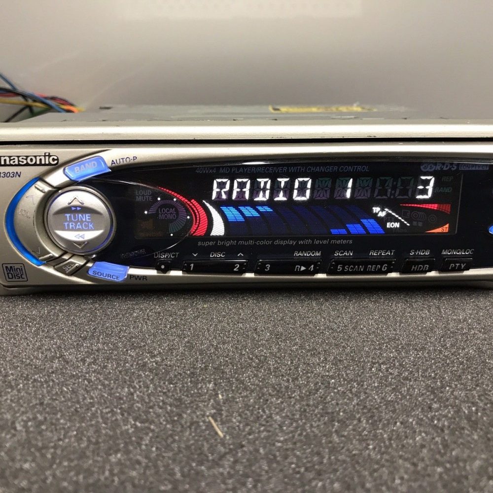 Old Classic Retro Rare Panasonic Car Radio Stereo Mini-Disc Player Model Mr303n