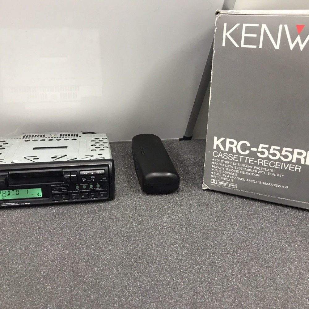 Old Classic Boxed Kenwood Car Radio Stereo Cassette Player Model Krc-555RL