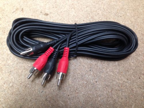 Car Amplifier Stereo Radio Pre Out Rca Cables Leads Wires 5 Metre In Length Amp