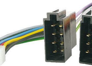 Kenwood 14 pin white clear socket car radio stereo wiring harness loom lead wire