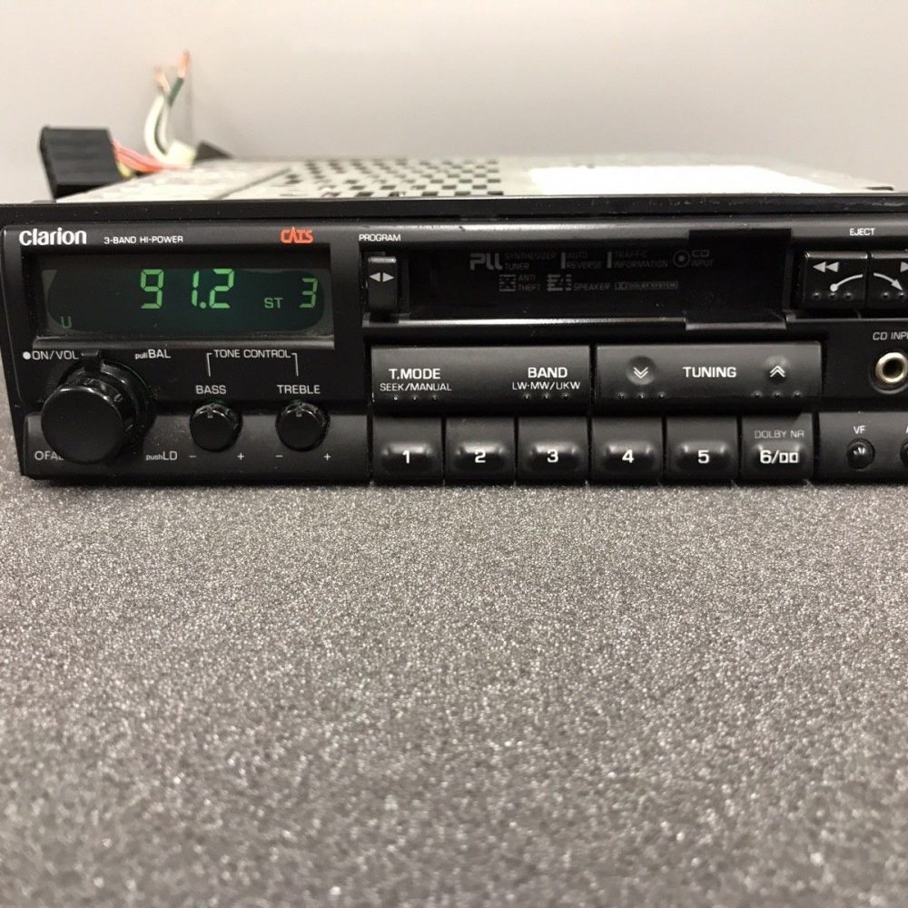 Clarion Old Classic Retro Vintage Radio Cassette Player With Aux In Socket