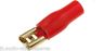 Speaker stereo spade connectors 4.7mm  gold plated  and insulated x10 - red