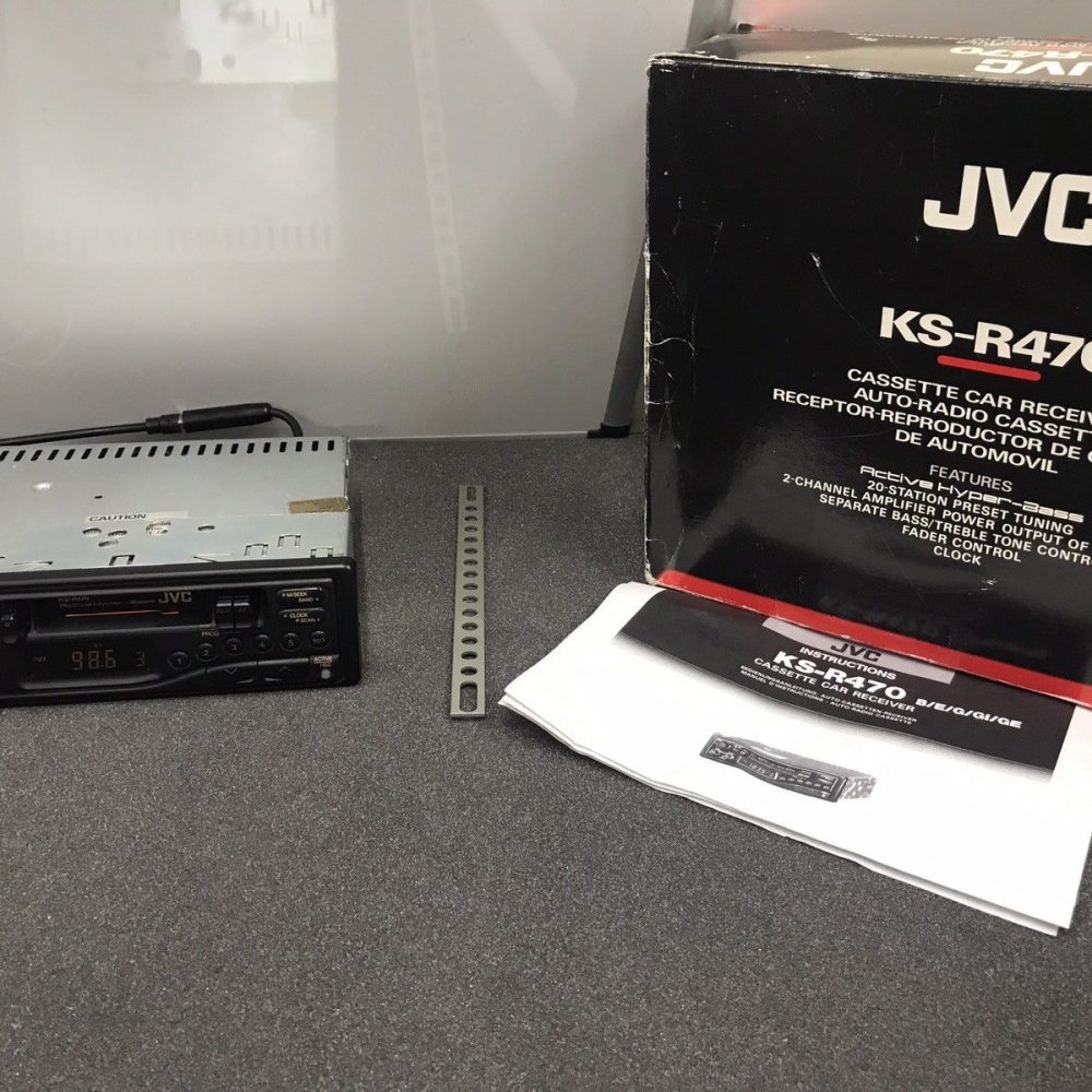 Old Classic Boxed Jvc Car Radio Cassette Player Model Ks-R470 Hyper-Bass Model