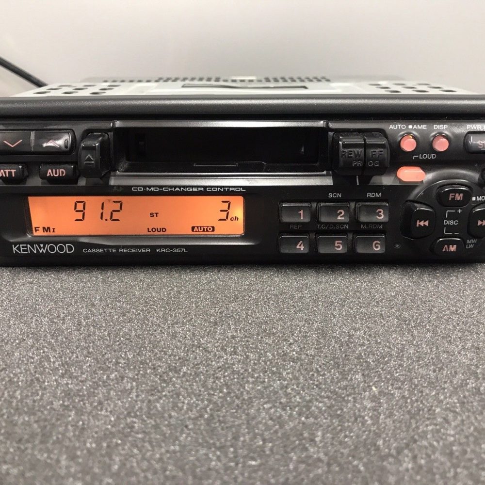 Old Classic Kenwood Car Radio Stereo Cassette Player Model Krc-357L Cd Control