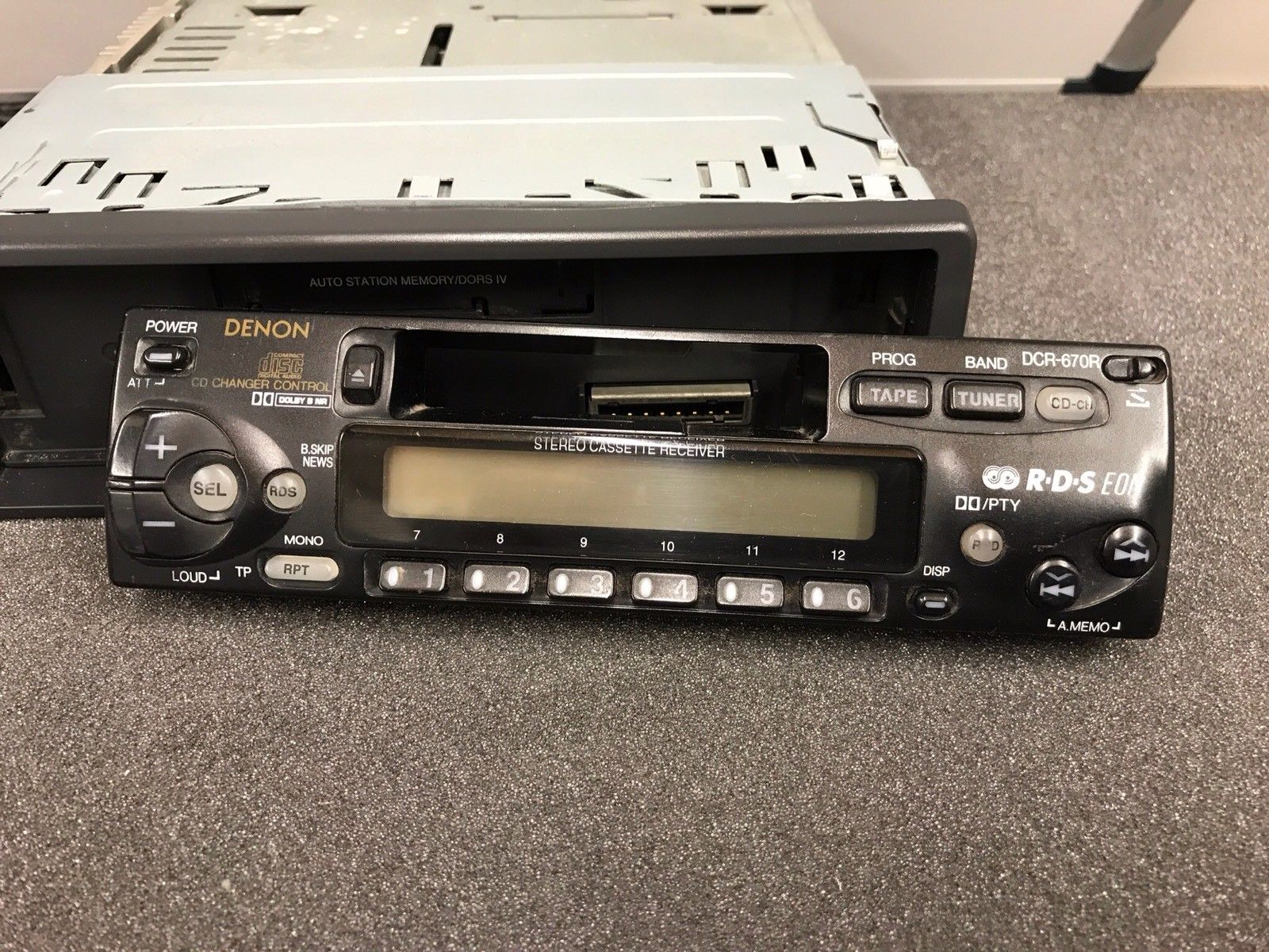 Denon Dcr-670r Old Classic Vintage Radio Cassette Player Cd Changer Control Rare