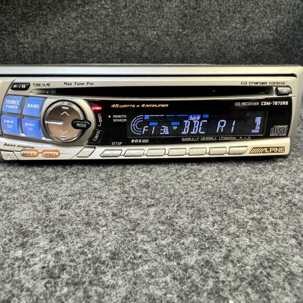 Alpine Car Radio Stereo Cd Player Model Cdm-7872rb Retro 00's Vintage