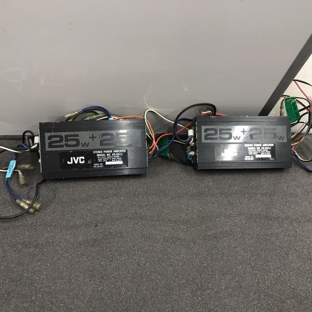 Jvc Ks-A51J Car Radio Stereo Pair Of External Car Amplifiers Amps 2 Channels
