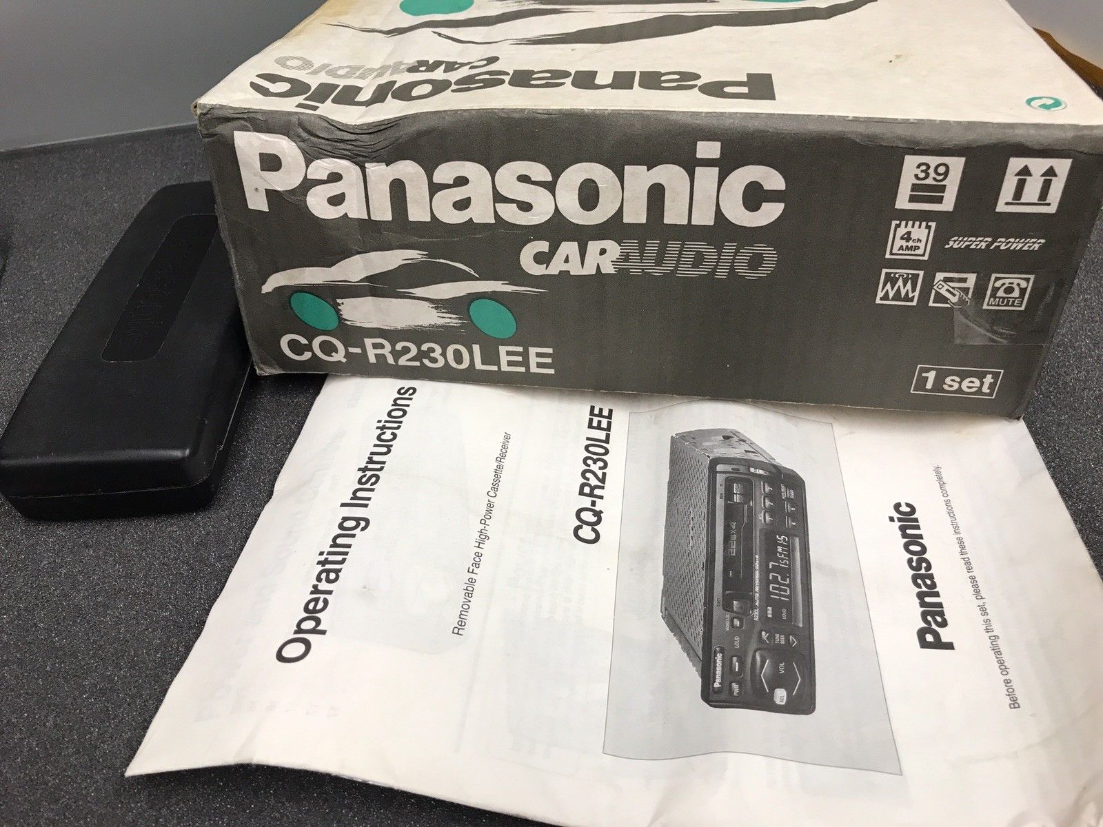 Old Classic Panasonic Car Radio Stereo Cassette Player Model Cq-R230Lee Boxed
