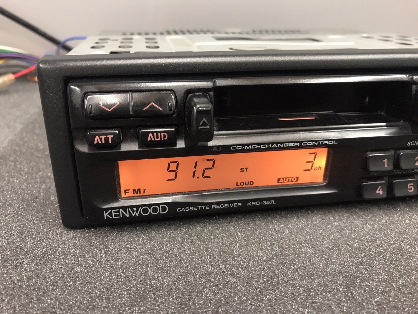 Old Classic Kenwood Car Radio Stereo Cassette Player Model Krc-357L Cd Control