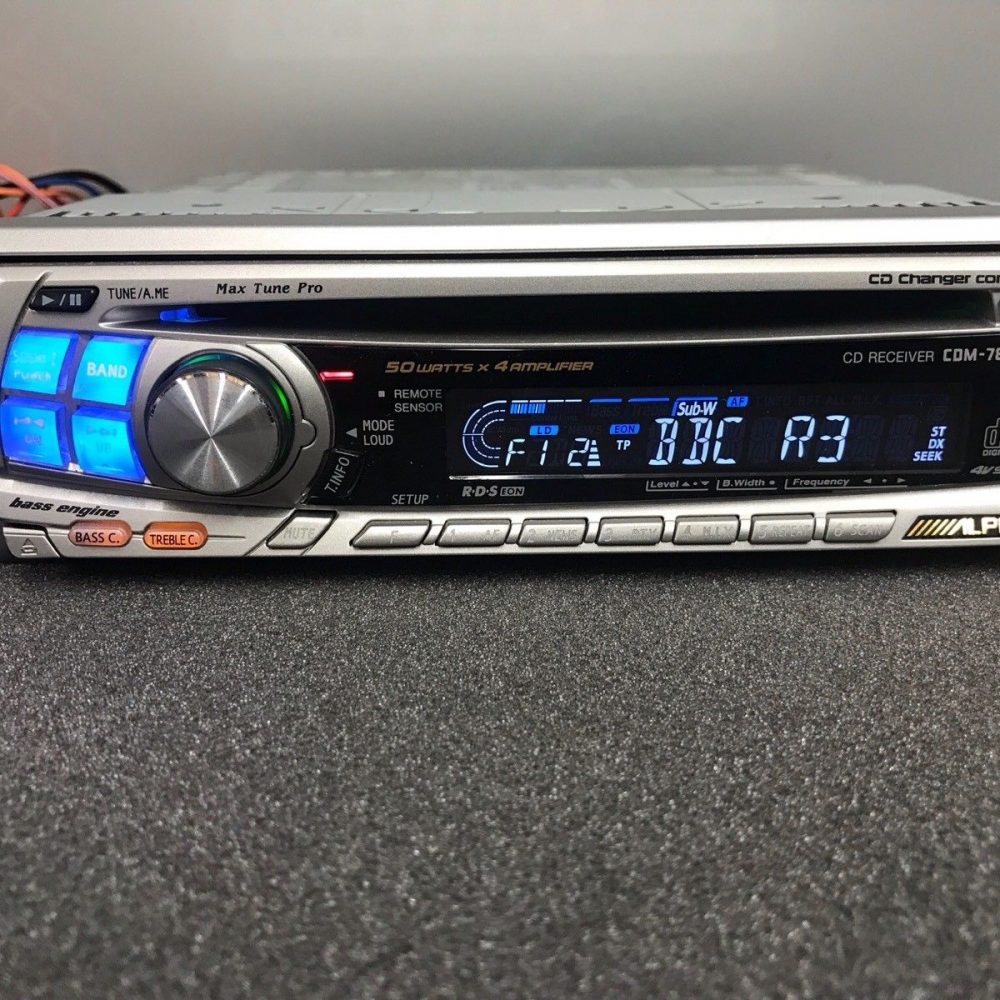 Alpine Car Radio Stereo Cd Player Model Cdm-7874rb Retro 00's Vintage Aux In