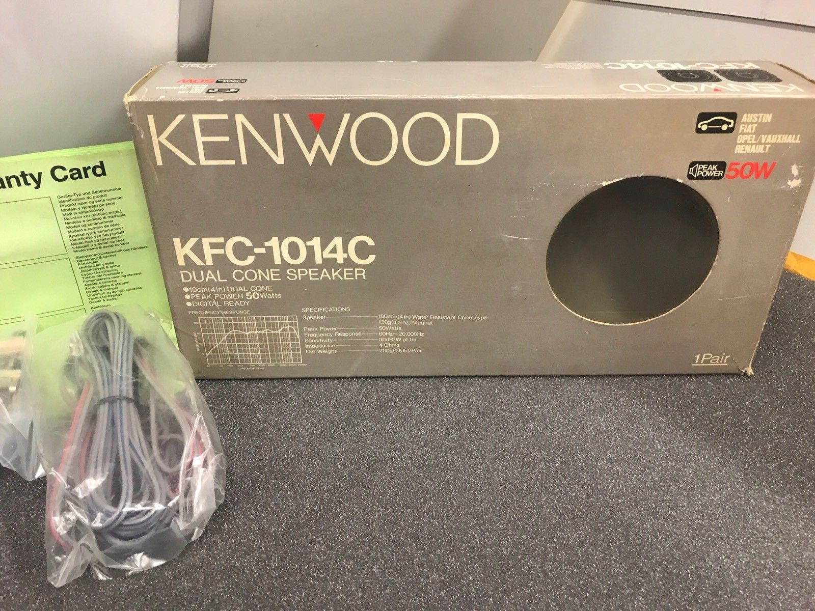 Kenwood Kfc-1014c Old Classic Vintage Speakers Boxed 10cm 100mm 4 Inch Unused