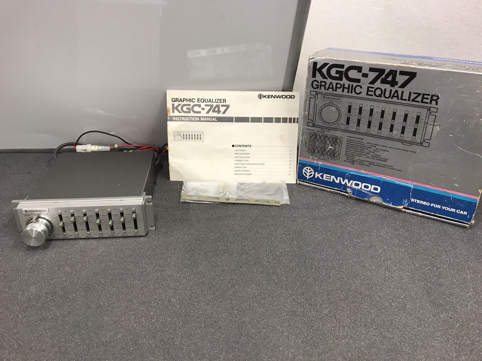 Old Classic Kenwood Trio 90s Graphic Equaliser Booster 7 Band Amplifier Kgc-747