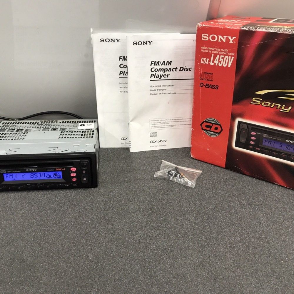Old Sony Car Radio Stereo Cd Player Model Cdx-L450v Retro 90s Vintage Retro
