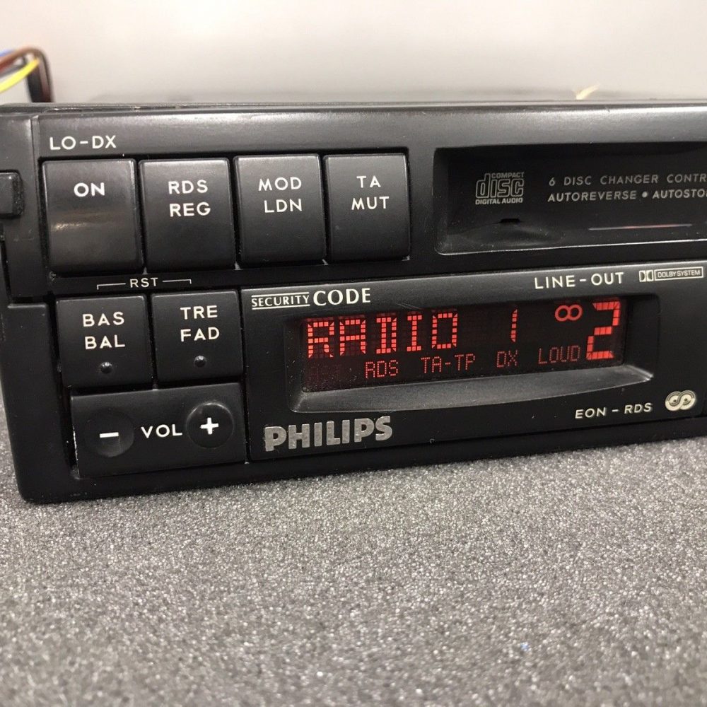 Old Classic Philips 90s Pull Out Radio Stereo Cassette Player Model 22Dc740 Rds