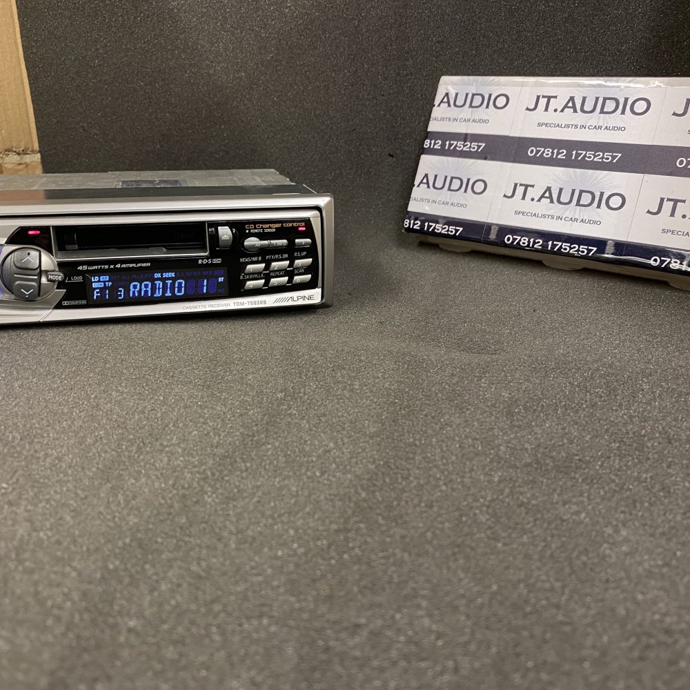 Old Classic Alpine Car Radio Cassette Player Model Tdm-7583rb With M-Bus Control