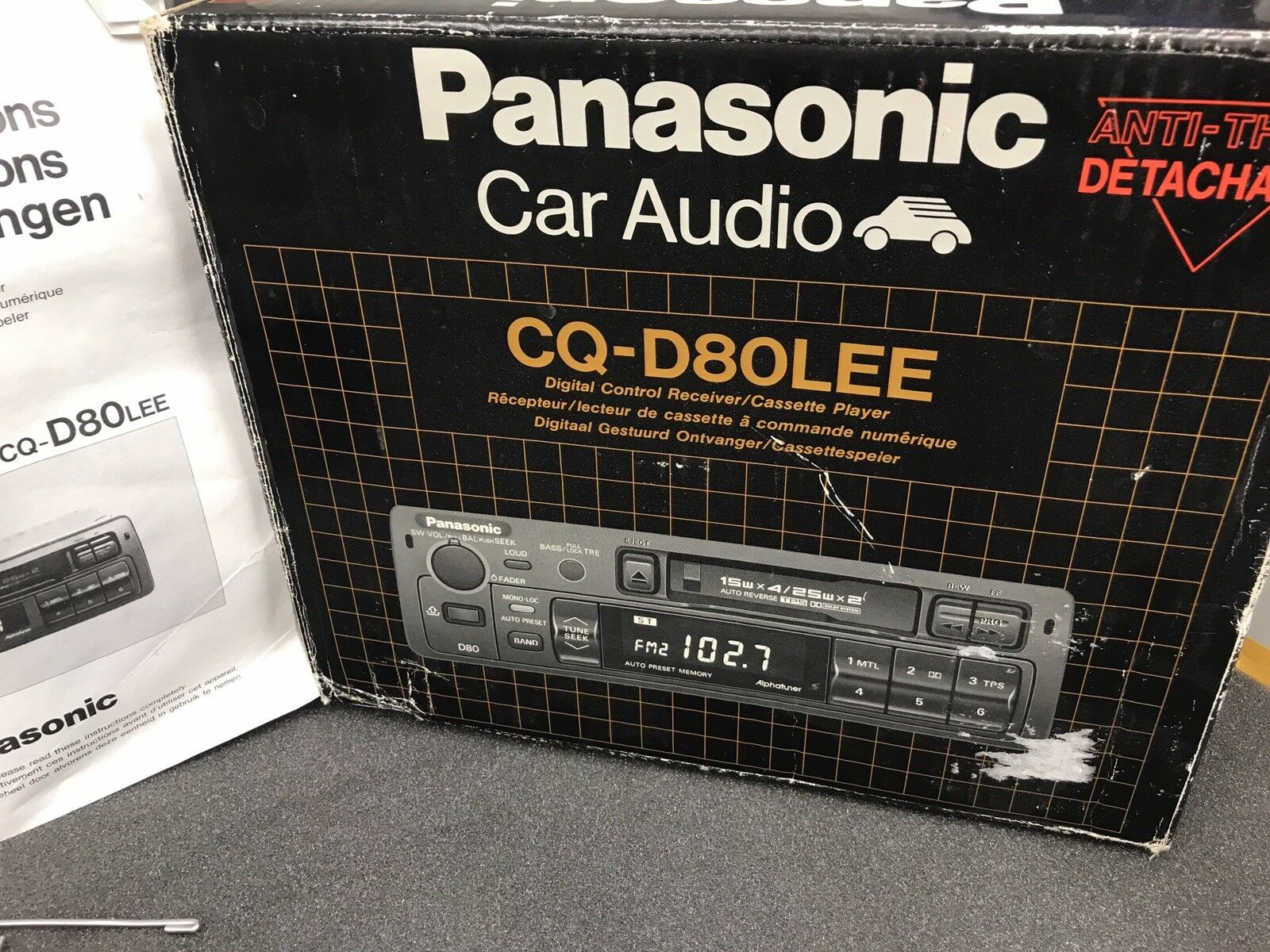 Old Classic Panasonic D80Lee Car Radio Cassette Player Old Vw Audi Rare Upgrade