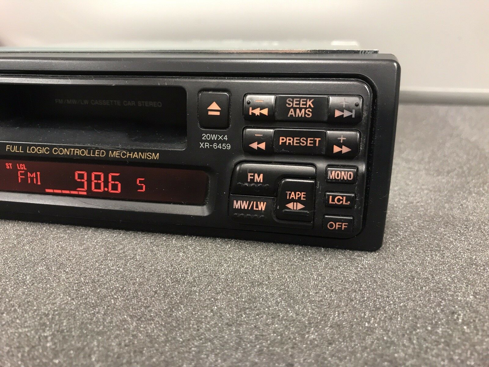 Old Sony Car Radio Stereo Cassette Player Model Xr-6459 Retro 90s Vintage Retro