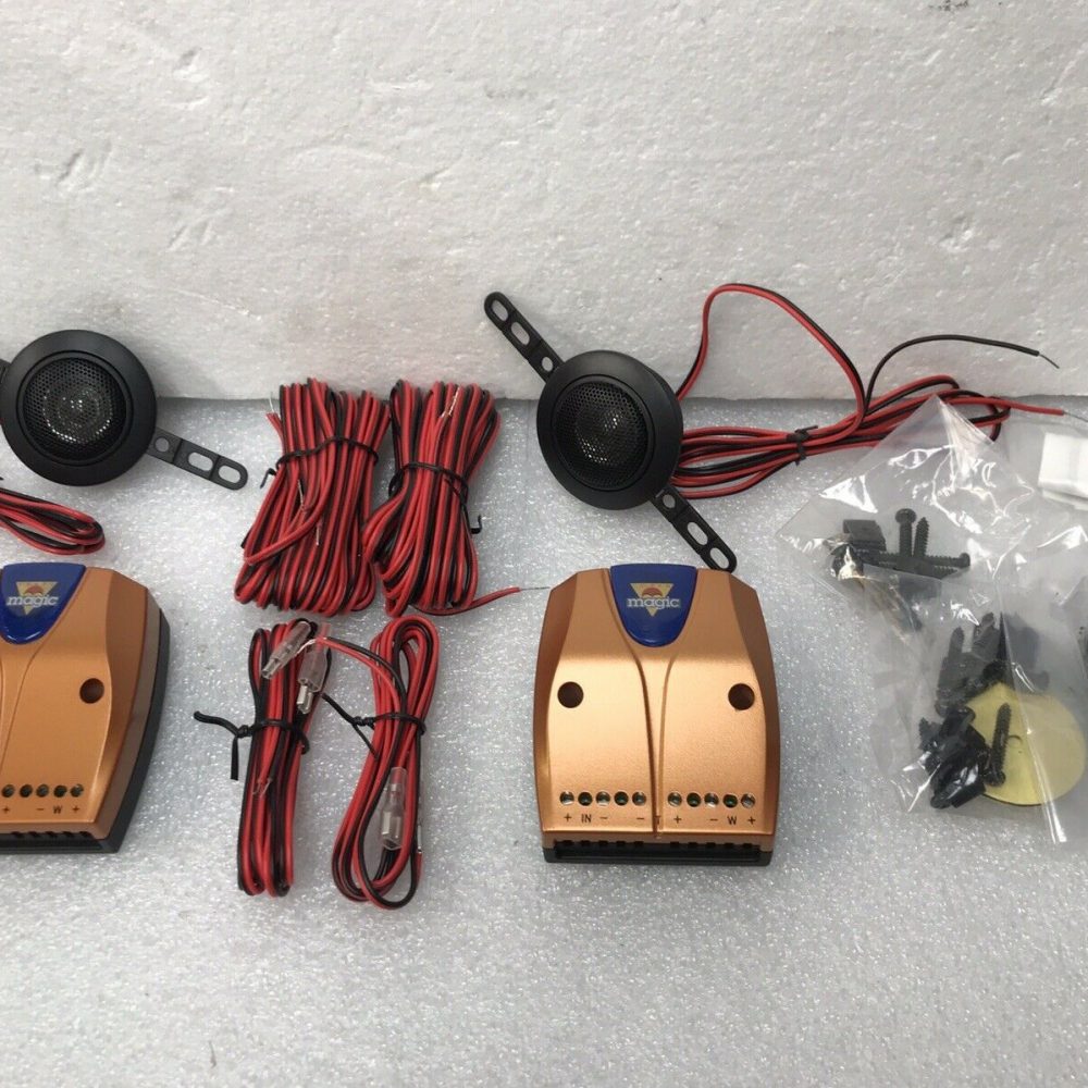 Car Radio Stereo Pair Tweeters Speakers 150 Watt Universal 35mm  Crossover Kit