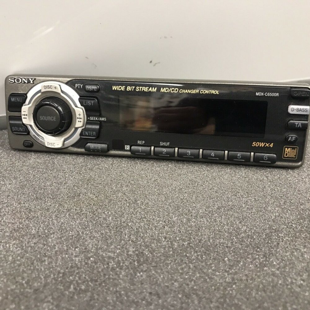 Sony Mdx-C6500r Mini-Disc Car Radio Stereo Face Front Panel complete Mdxc6500r