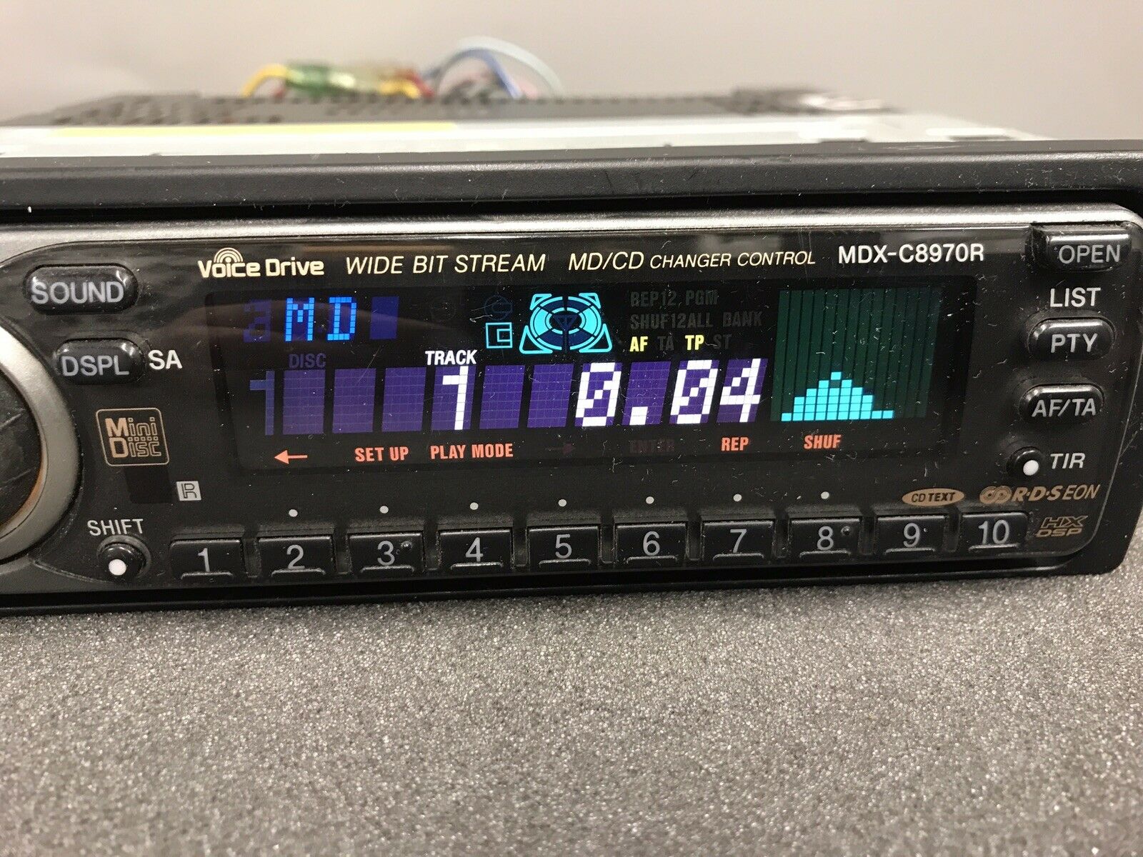 Old Sony Classic Retro Car Radio Stereo MiniDisc Player Model Mdx