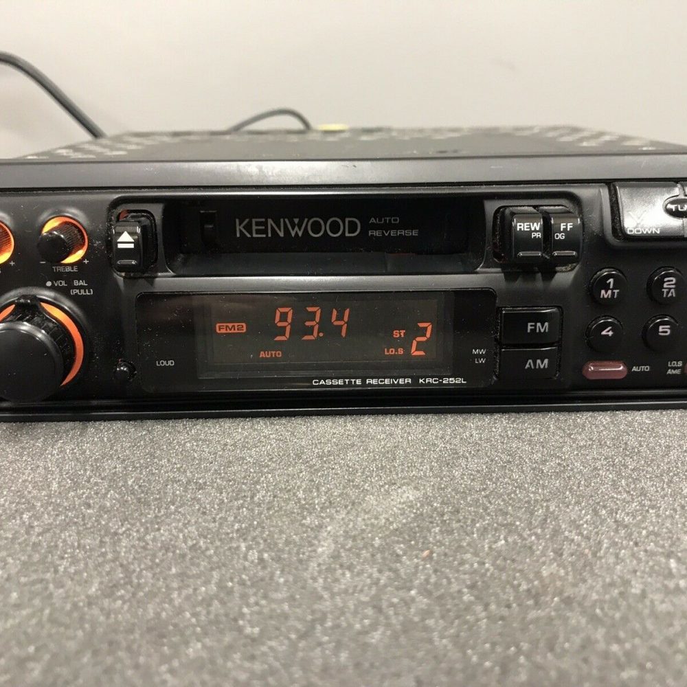 Kenwood 1990s Pull Out Old Classic Vintage Retro Radio Cassette Player Krc-252L