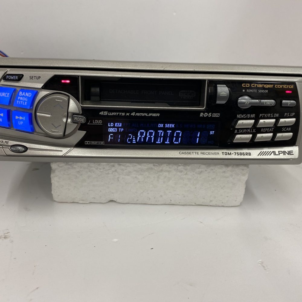 Old Classic Alpine Car Radio Cassette Player Model Tdm-7586rb M-Bus Control
