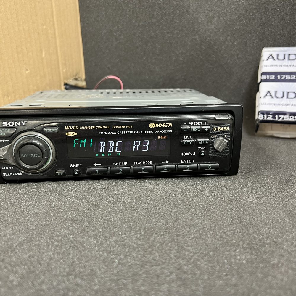 Old Classic 90's Sony Car Radio Cassette Player + Cd Changer Control Xr-C6210r