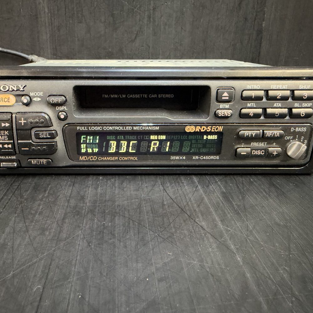 Sony Car Radio Cassette Player + Cd Changer Control Xr-C450rds old Classic