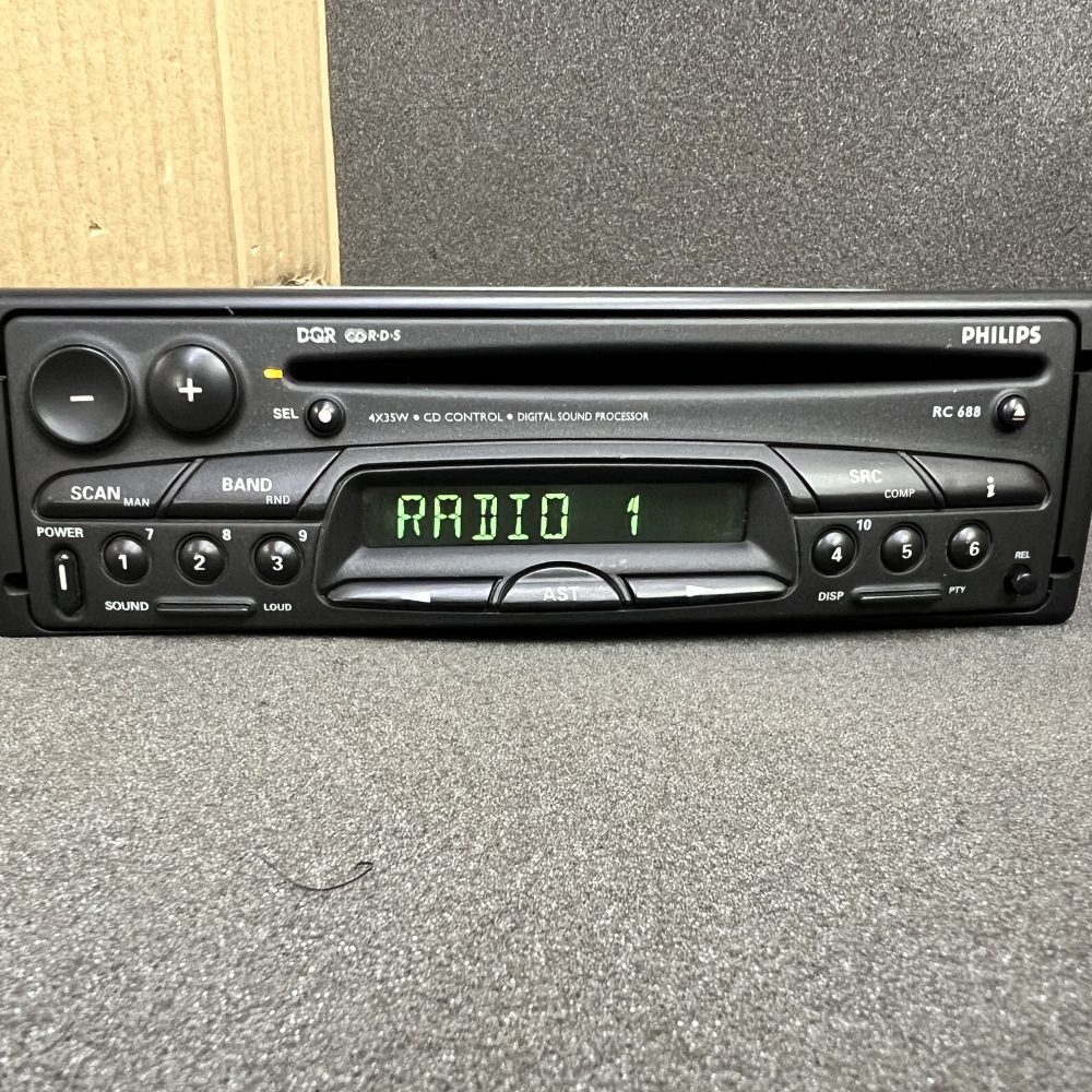 Old Philips Car Radio Stereo Cd Player Model Rc688