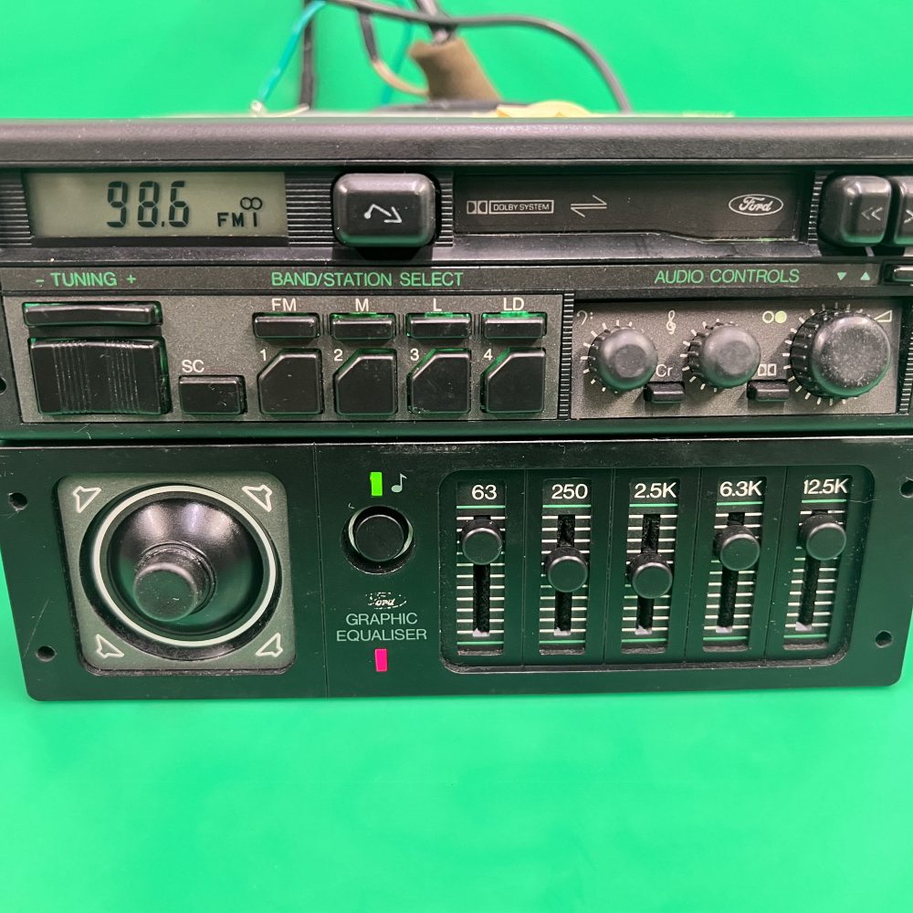 Ford Granada Cosworth Etc car Radio Cassette player with graphic booster
