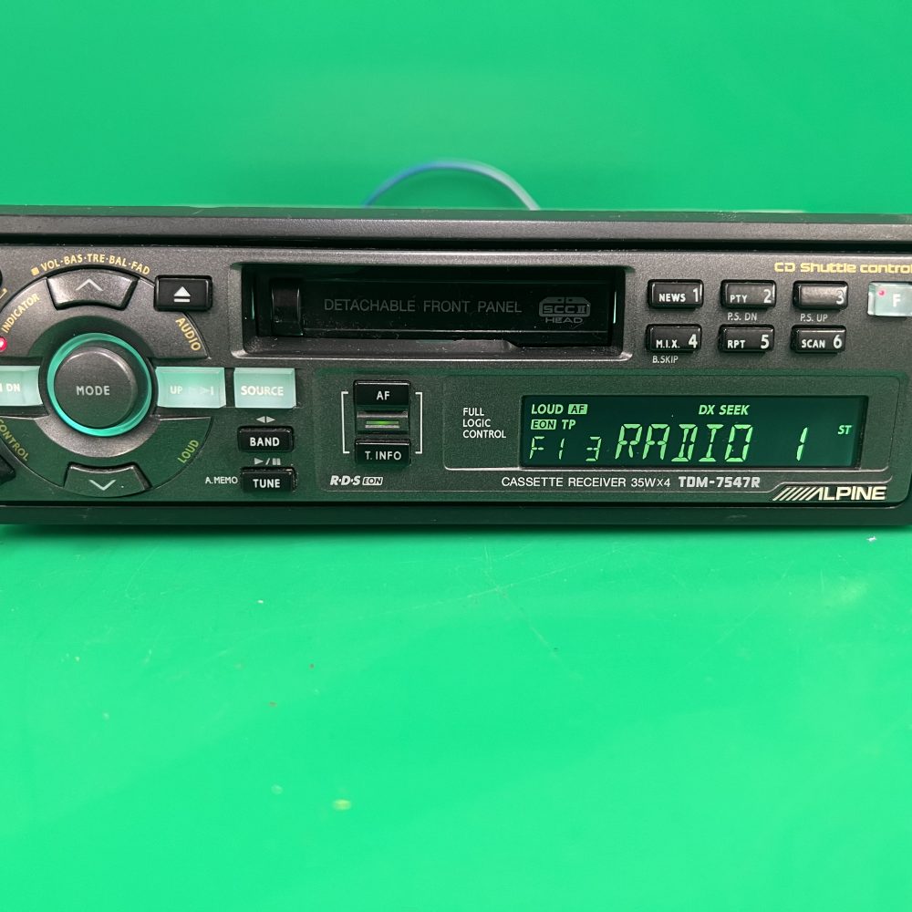Old Classic Alpine Car Radio Cassette Player Model Tdm-7547r M-Bus Control