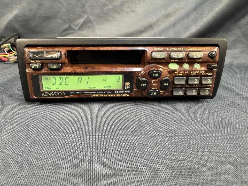 Kenwood Krc-757W Rare Wood effect old car radio cassette player
