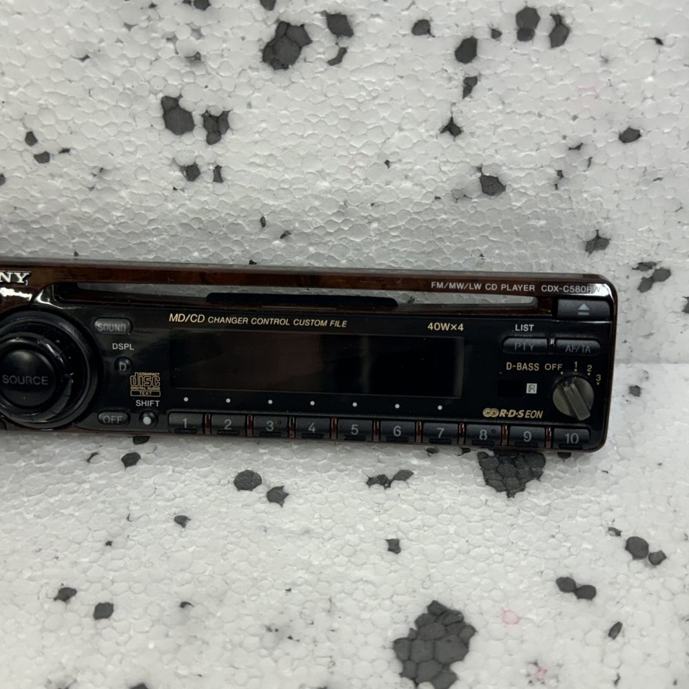 Old Wood front Sony Car Radio Stereo Cd Player Model Cdx-C580RW