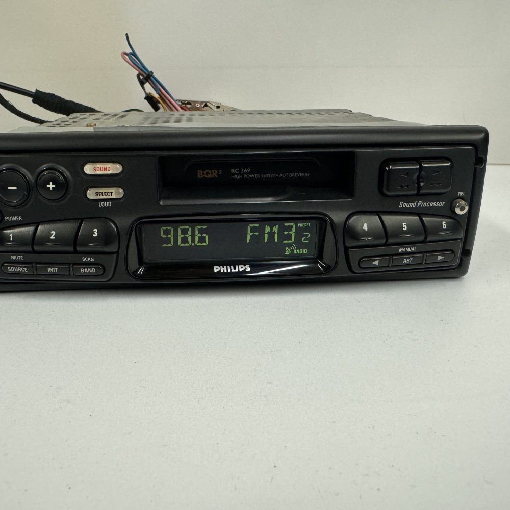 Old Classic Philips Rc348 Car Radio Stereo Cassette Player - Easy to use