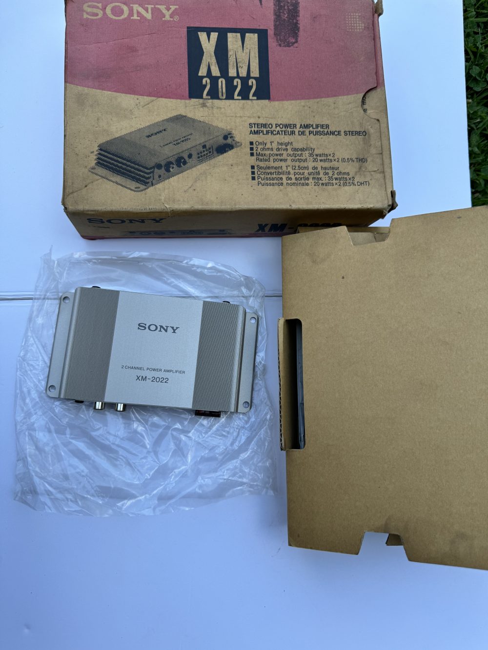 Sony Xm2022 new old Vintage Car Add On Amp Amplifier 2 Channel Small Amp