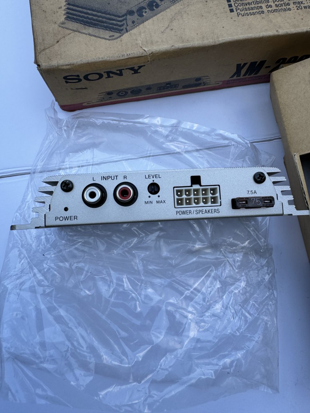 Sony Xm2022 new old Vintage Car Add On Amp Amplifier 2 Channel Small Amp - Image 4