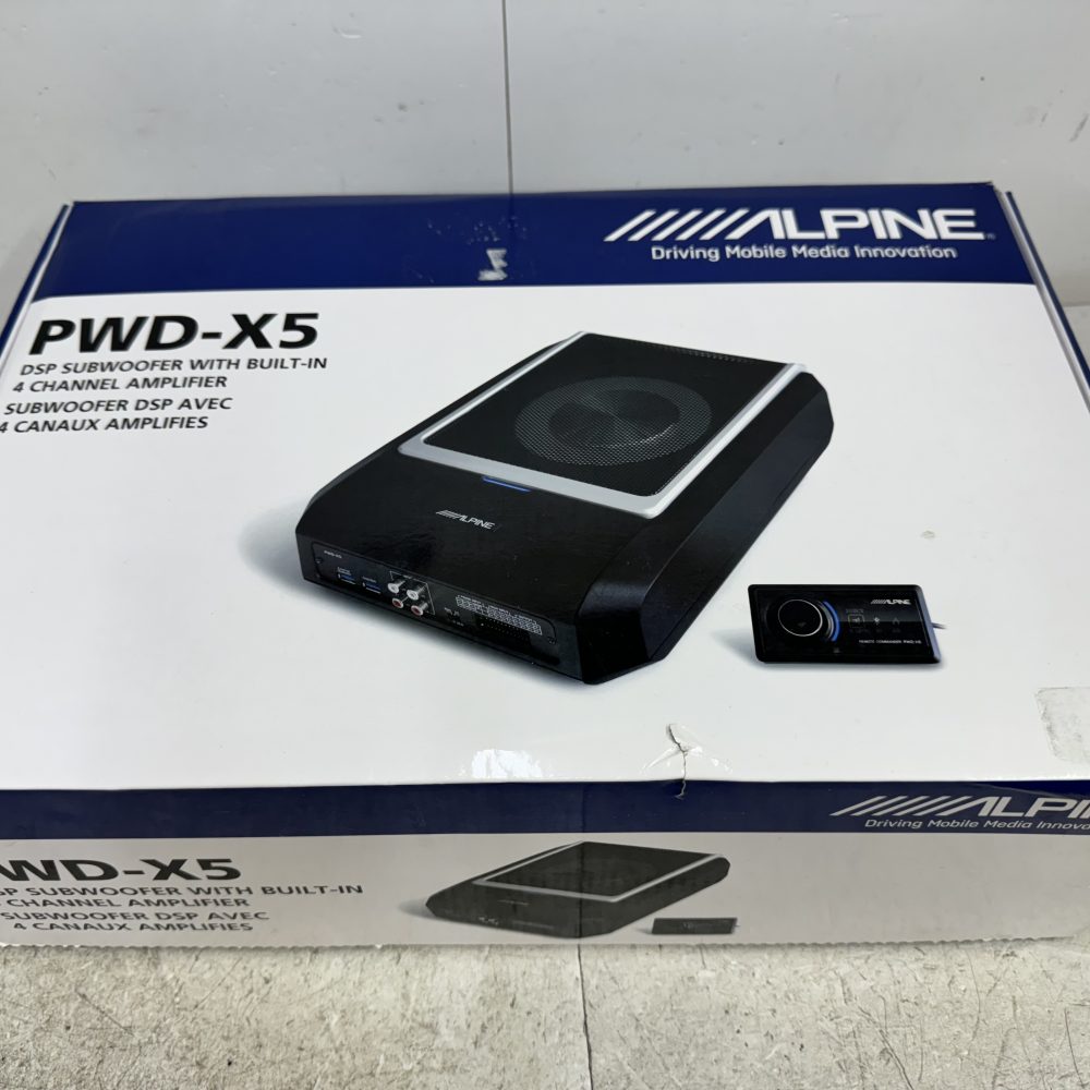 Alpine Pwd-X5 Compact Alpine Underseat subwoofer new sub