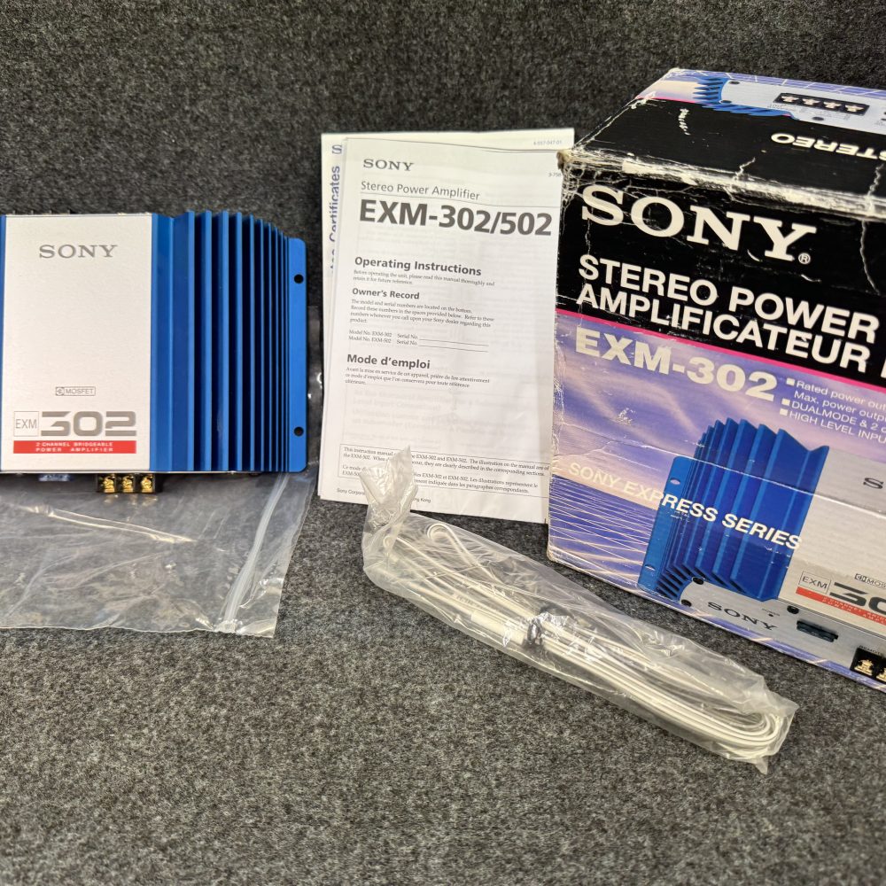 Sony Exm-302 new old Vintage Car Add On Amp Amplifier 2 Channel Small Amp