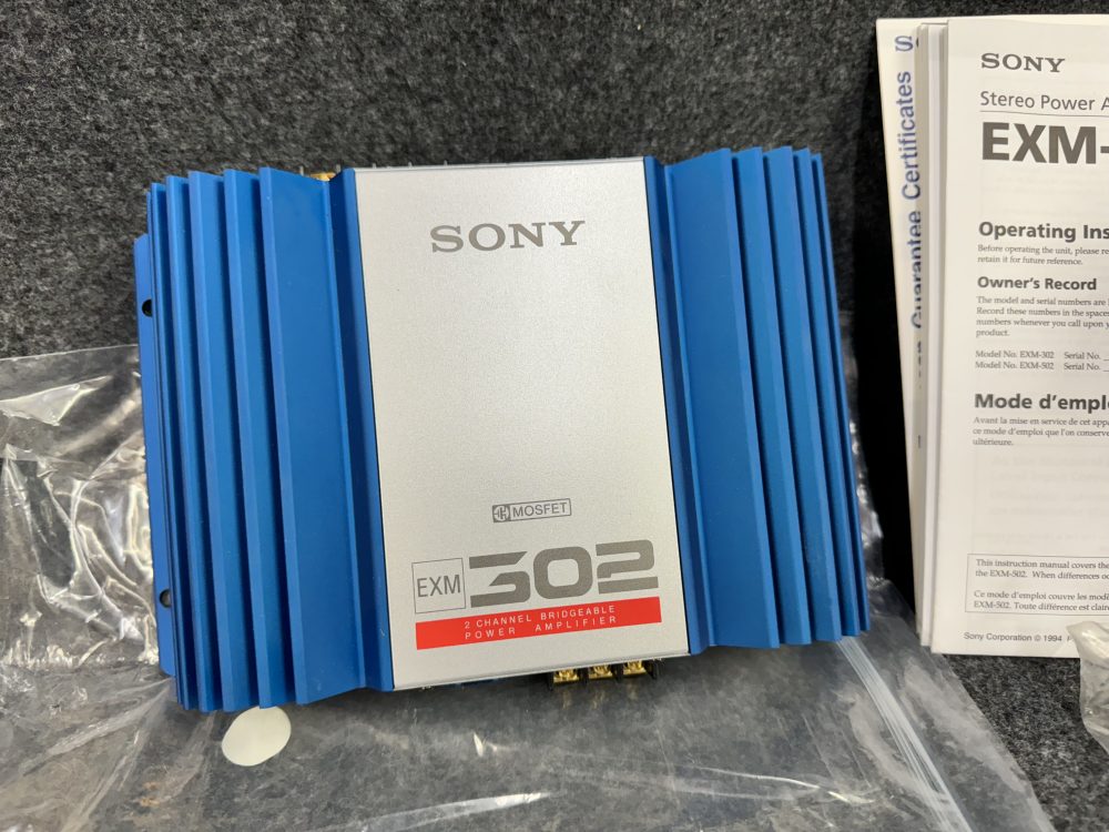 Sony Exm-302 new old Vintage Car Add On Amp Amplifier 2 Channel Small Amp - Image 3