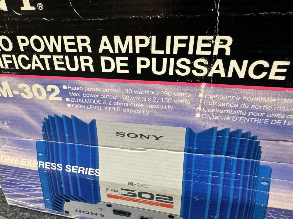 Sony Exm-302 new old Vintage Car Add On Amp Amplifier 2 Channel Small Amp - Image 4