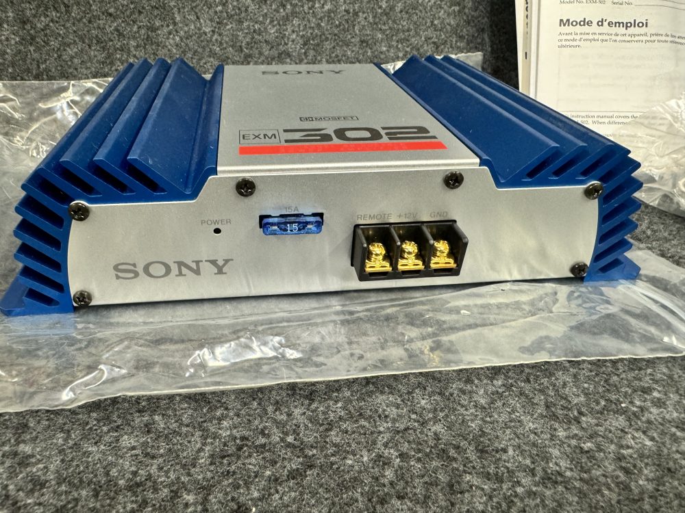 Sony Exm-302 new old Vintage Car Add On Amp Amplifier 2 Channel Small Amp - Image 5