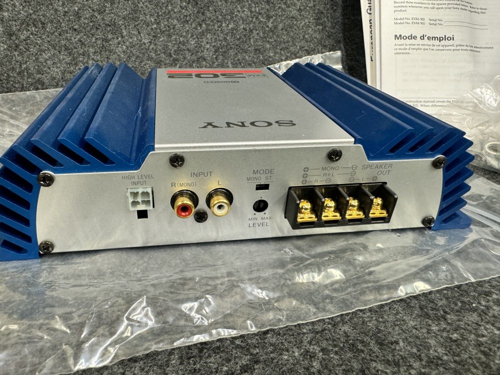 Sony Exm-302 new old Vintage Car Add On Amp Amplifier 2 Channel Small Amp - Image 6