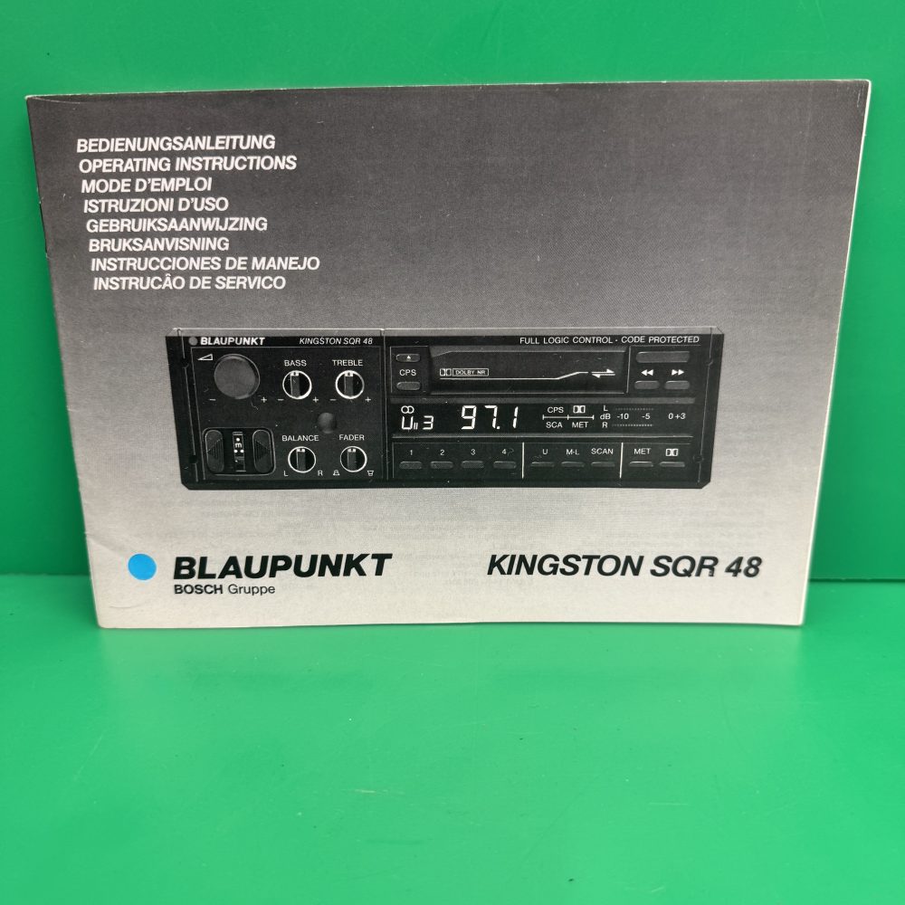 Blaupunkt Bremen Sqr46 Car Radio Stereo Genuine Instruction Manual