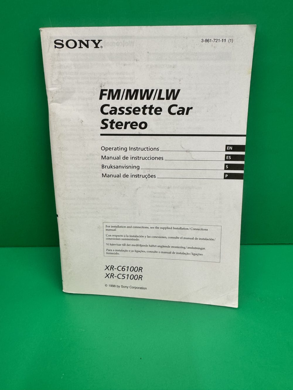 Sony Xr-C5100r Xr-C6100r Car Radio Stereo Genuine Instruction Manual