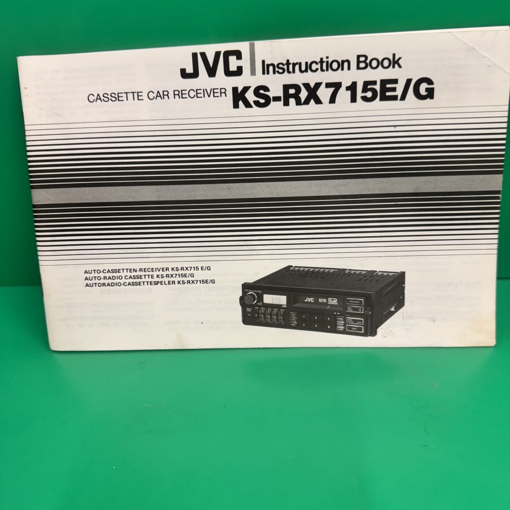 Jvc Rx715 Car Radio Stereo Genuine Instruction Manual