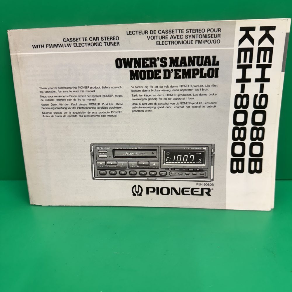 Pioneer Keh-8080b Keh-9080b Car Radio Stereo Genuine Instruction Manual