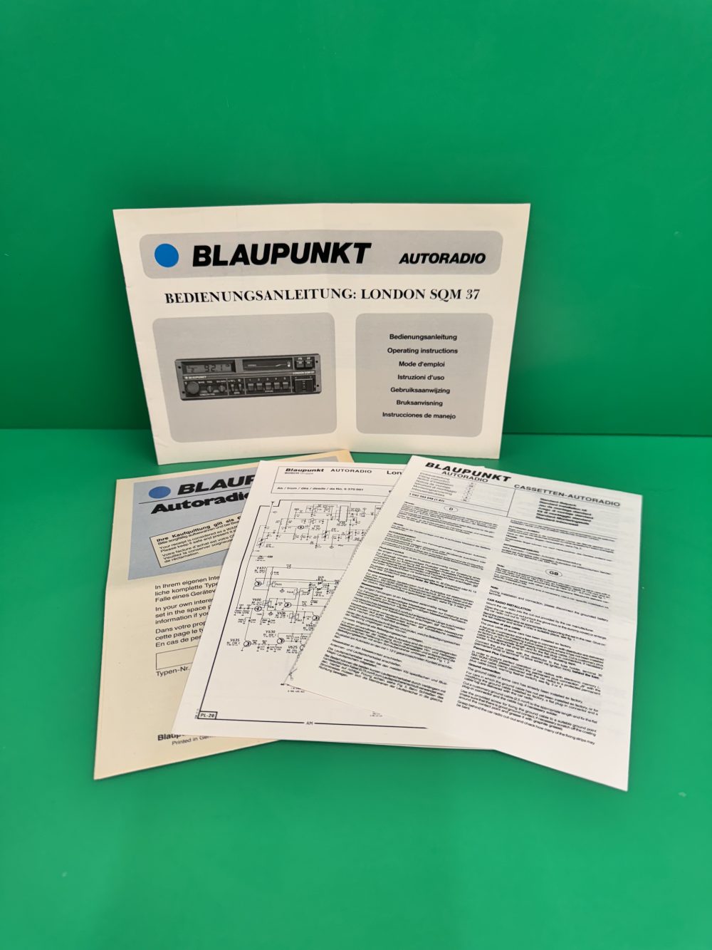 Blaupunkt London Sqm37 Car Radio Stereo Genuine Instruction Manual