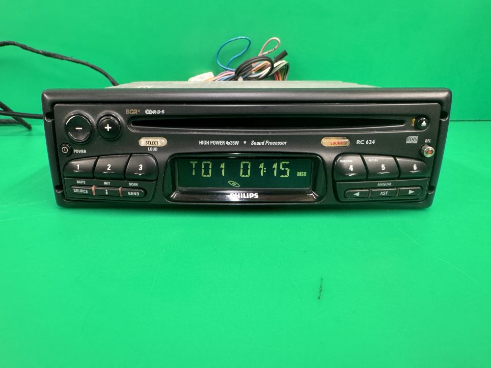 Old Philips Car Radio Stereo Cd Player Model Rc624 - Image 3