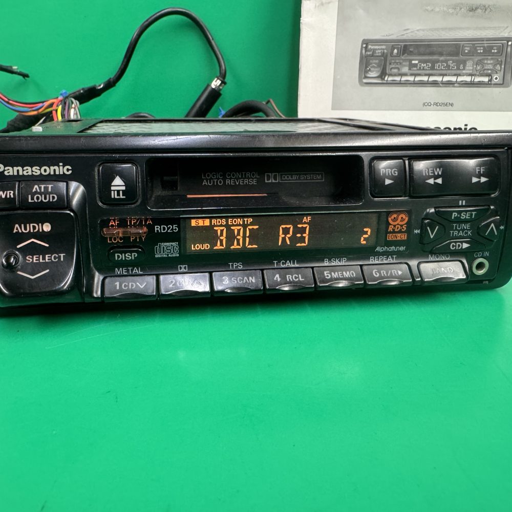 Panasonic Cq-Rd25 Old Vintage Radio Cassette Player Cd Changer Control Aux in